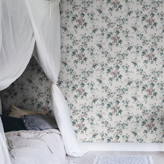 Papier peint Sandberg - Sandra Blanc Poudre (Fresque)
