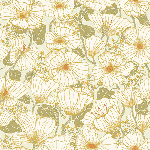 Papier peint Midbec - Matilda - jaune pâle