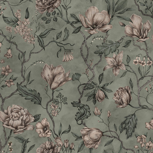 Sandberg Wallpaper - Belinda Garden Green (Mural)