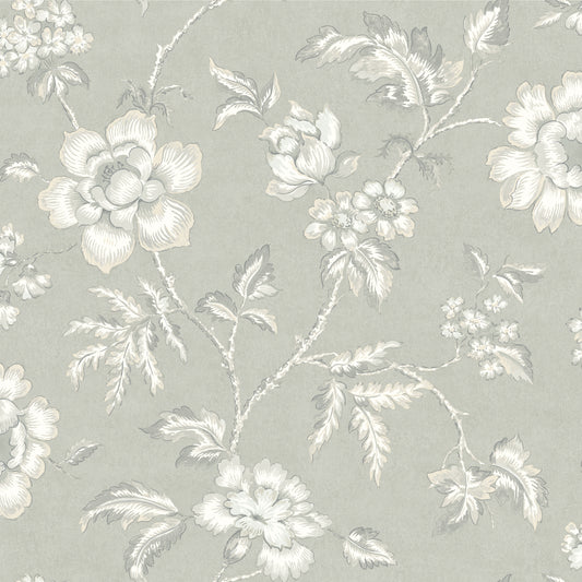 Papier peint Borastapeter - Camille - Blanc et gris
