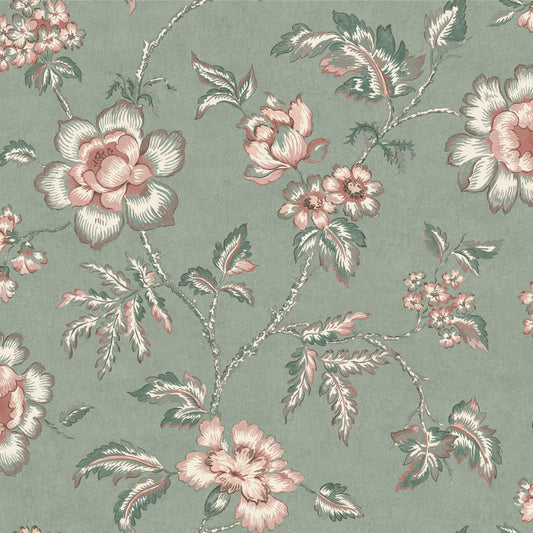 Papier peint Borastapeter - Camille - Vert et Rose