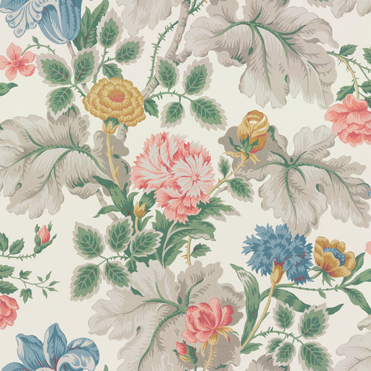 Papier peint Borastapeter - Jardin de Carnation - Fond blanc