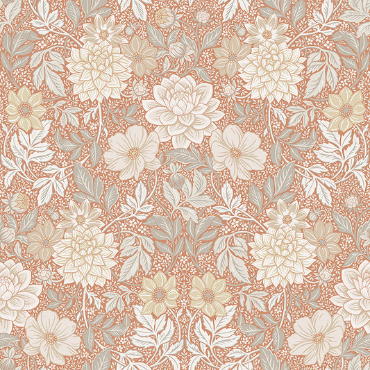 Papier peint Borastapeter - Dahlia Garden 7688 - Orange