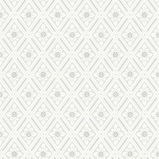 Papier peint Borastapeter - Treillis Ester 7659 - Gris clair