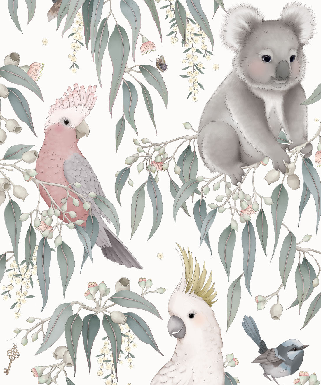 Papier peint pour chambre d'enfant - Bush Babies par Fleur Harris - Gardénia