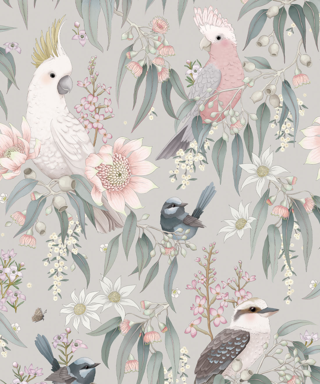 Papier peint pour chambre d'enfant - Mélodie de buisson par Fleur Harris - Saltbush