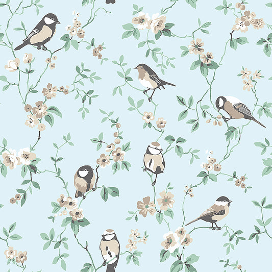 Borastapeter Oiseaux - Bleu