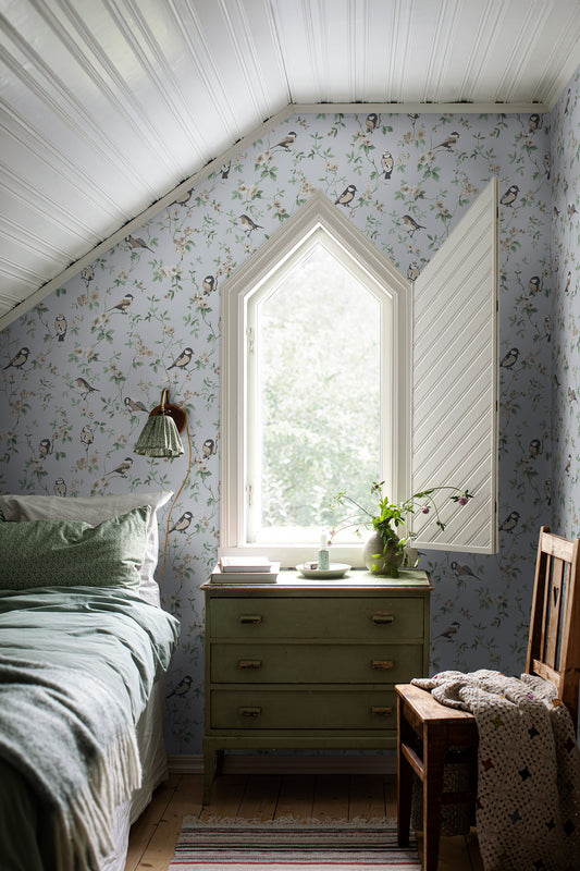 Borastapeter Oiseaux - Bleu