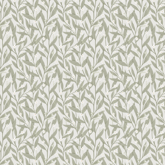 Papier peint Summer Gray - Anémone - Vert clair