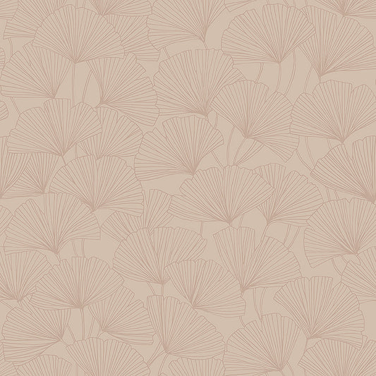 Papier peint Borastapeter - Ginkgo - Rose pâle