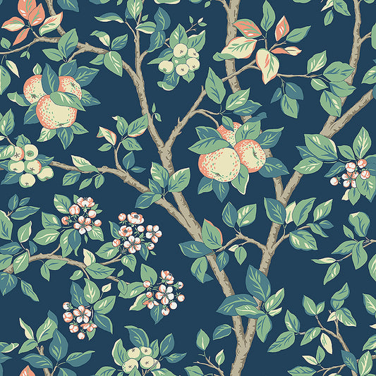 Papier peint Borastapeter - Pomme Ingrid Marie 7651 - Bleu minuit