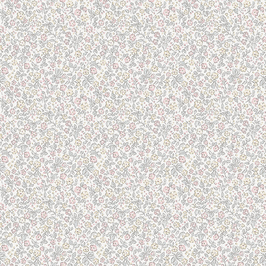 Borastapeter Wallpaper - Jasmine - Pink & Yellow Flowers