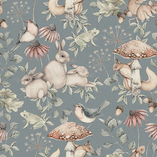 Papier peint Borastapeter - Minou - bleu acier