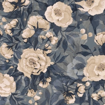 Coquelicots pour Marlene - Bleu Foncé (Échantillon)