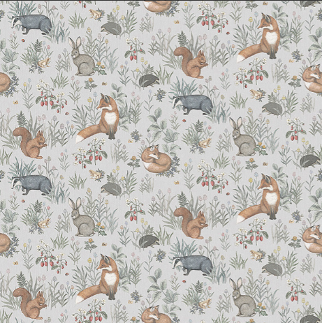 Papier peint Borastapeter - Fresque Amis de la Forêt - Animaux des Bois