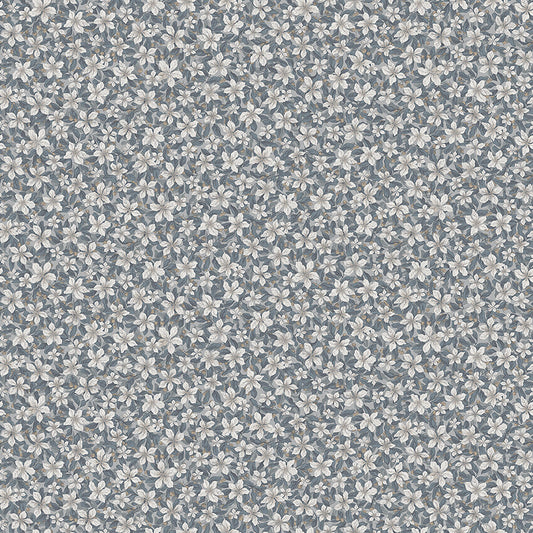 Papier peint Borastapeter - Skogsblomst - Bleu/Gris