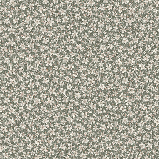 Papier peint Borastapeter - Skogsblomst - Vert/Gris
