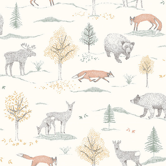 Papier peint Borastapeter - Up North - Animaux de la forêt