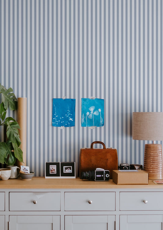 Peel & Stick Wallpaper - French - Blue