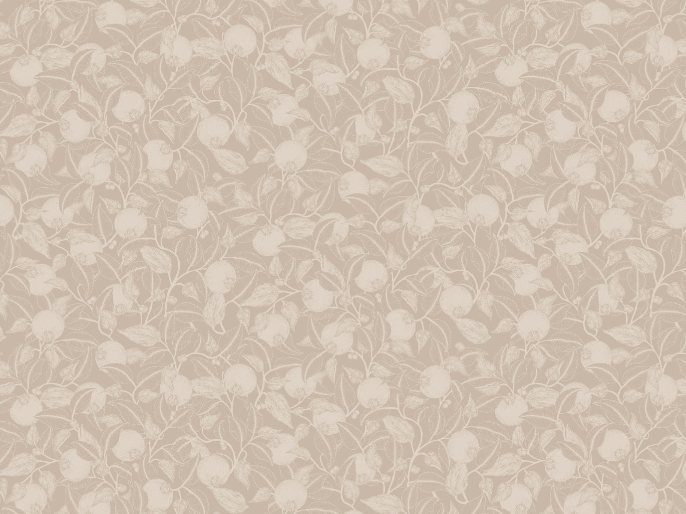 Papier peint floral - Grenade - Beige pierre