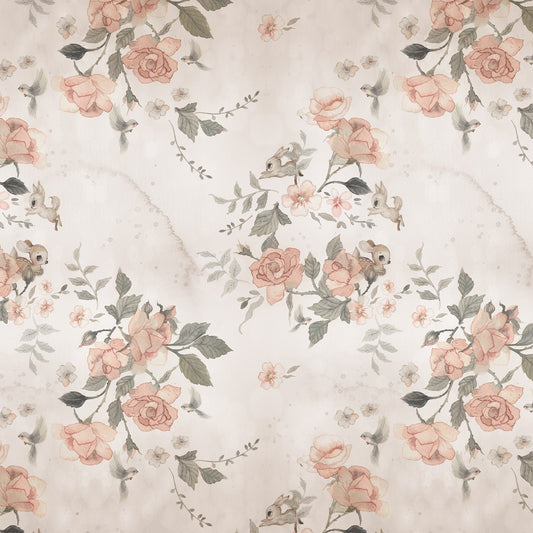 Papier peint pour chambre d'enfant - Pays des Roses par Mrs Mighetto