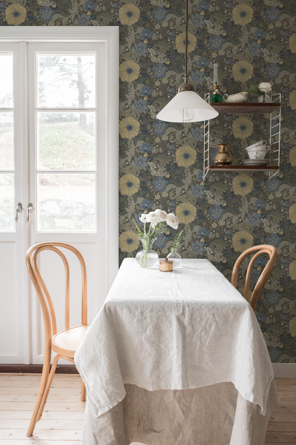 Papier peint Midbec - Victor Garden - Bleu / Gris 13135