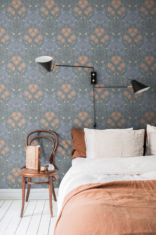 Papier peint Midbec - Bellis - bleu