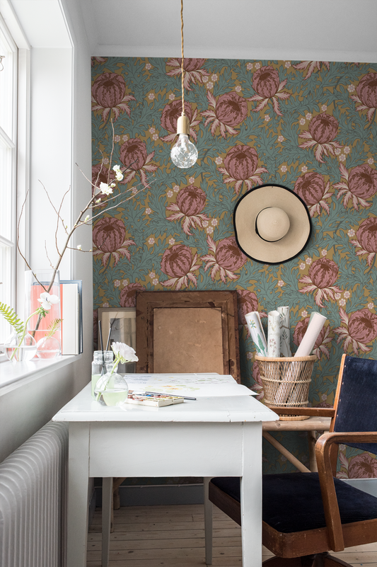 Papier peint Midbec - Arthur - Abricot orange