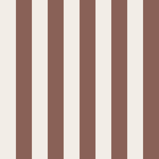 Papier peint rayures - Ventnor - Marron rougeâtre