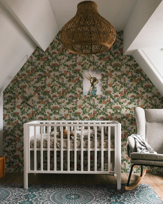 Papier peint pour chambre d'enfant - Berceuse de la forêt - Lin