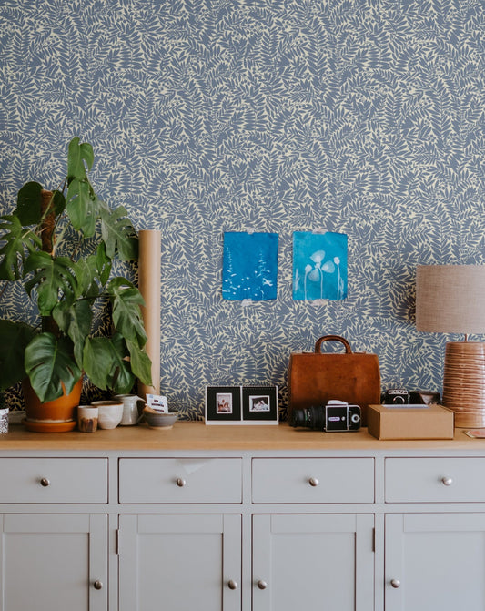 Papier peint Summer Gray - Florence - Bleu